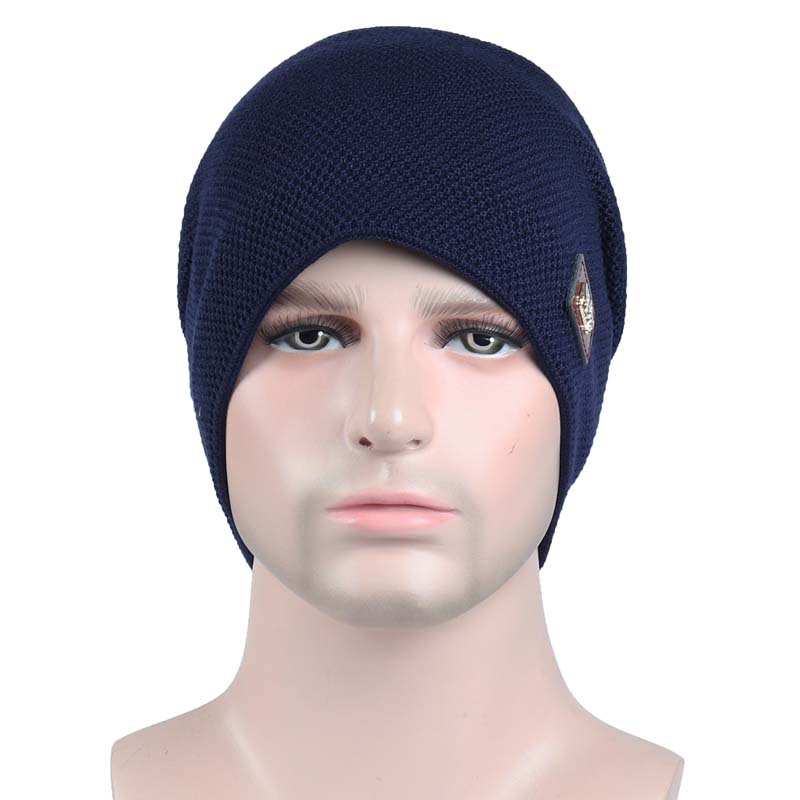 2023 Uusi Hot Selling Miesten Neulottu Hattu Pehmolla ja Lämmin päällinen Päähattu Korean Edition Kylmänkestävä villahattu Tide Syksy ja Talvi Cross Border_voghion.com