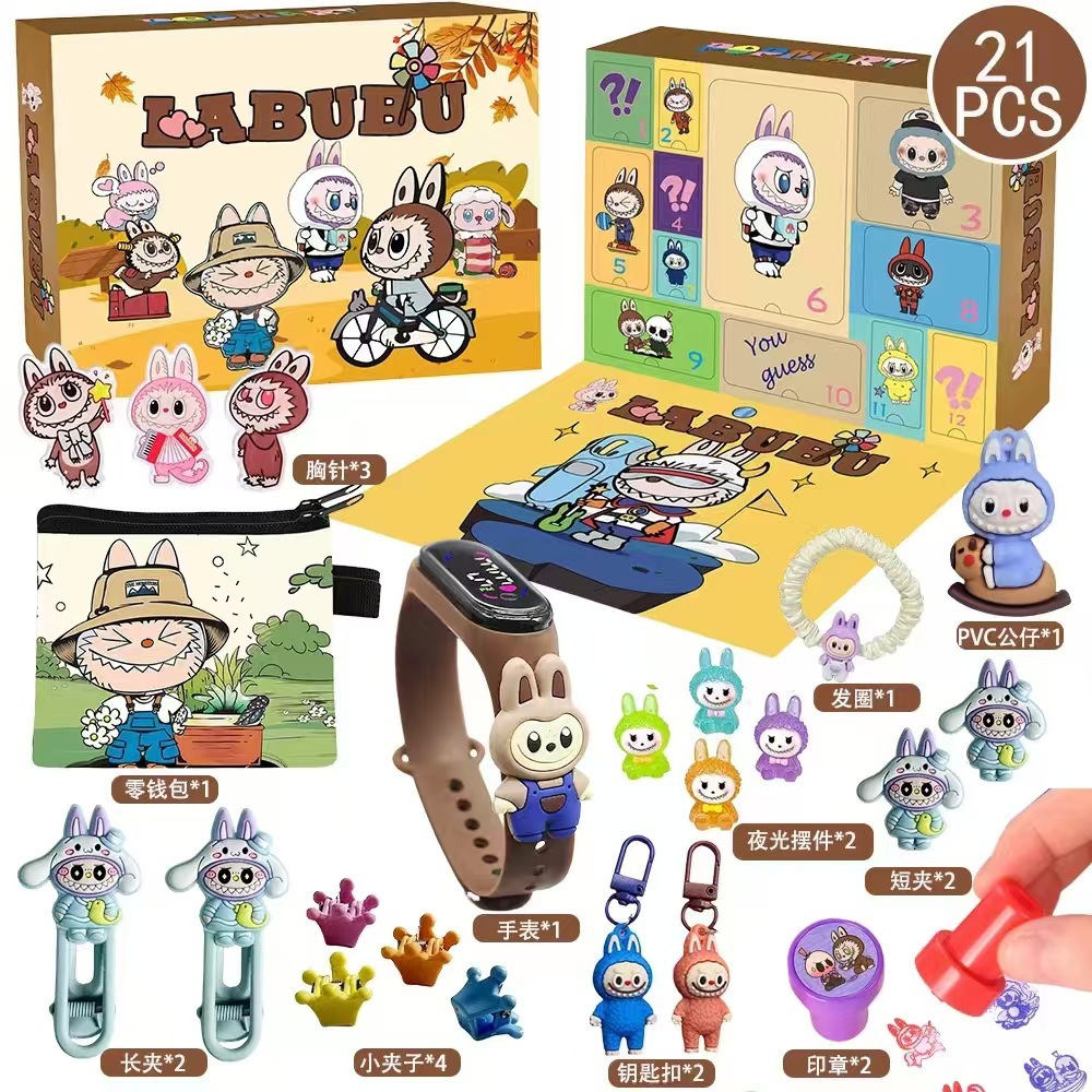 Juego de juguetes sorpresa de dibujos animados transfronterizos, figuras de Sanrio, juguetes de regalo para niños.