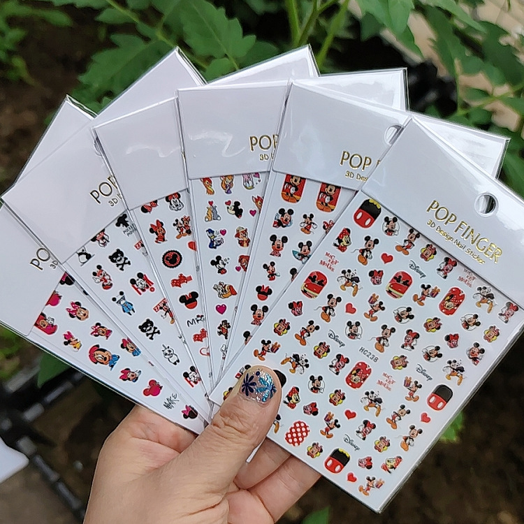 New Children's Nail Art Stickers Cartoon Cute Mickey Kt Cat Children's Nail Art Stickers HC232-255