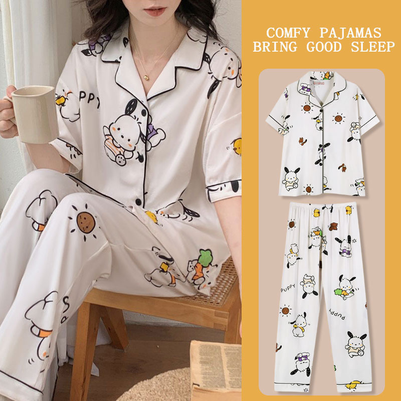 D.M-111 short cartoon puppy cardigan