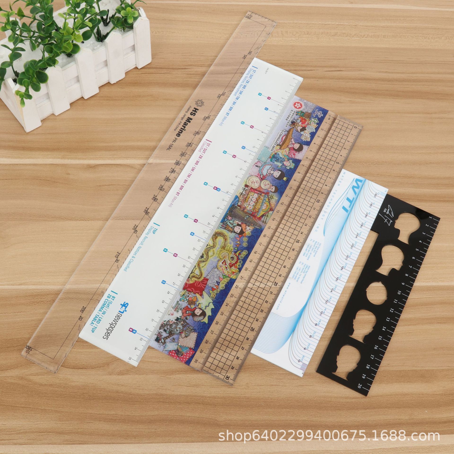 厂家批发透明亚克力塑料直尺有机玻璃测量绘图尺子学生文具尺