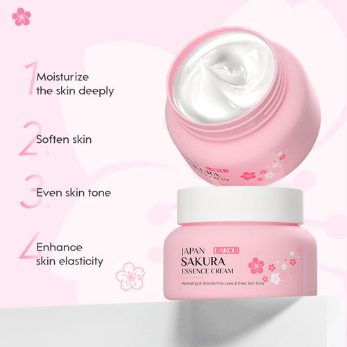 LAIKOU Sakura Essence Cream 60g, Hydrating & Nourishing Skincare Product, English Packaging, Cross-Border