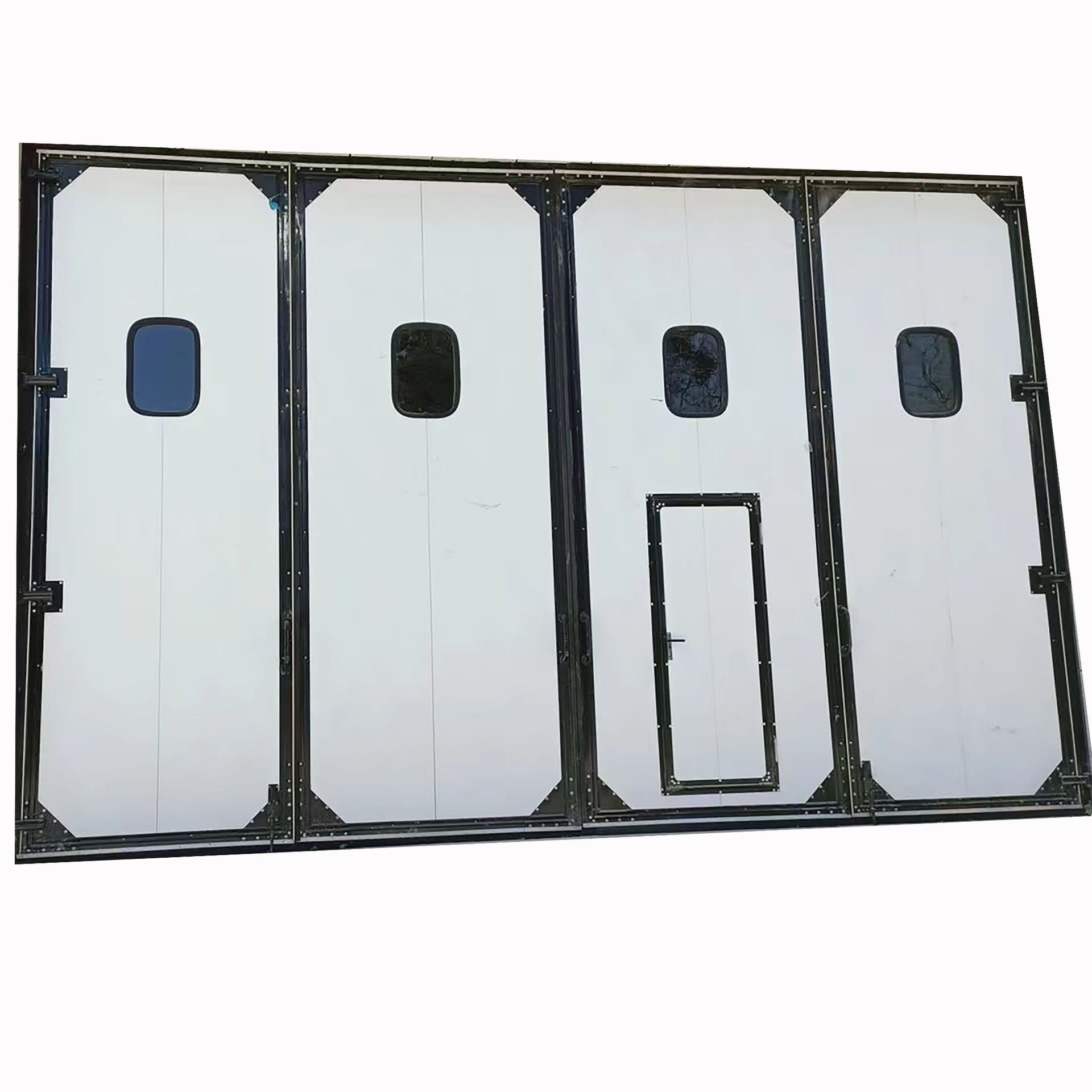 伸缩自动工业折叠门 仓库电动感应折叠门 彩钢板门折叠推拉门