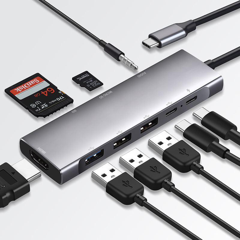 Cross-border manufacturers type-c docking station usb 3.0 hub hub HDMI docking station notebook converter Cross-border manufacturers type-c docking station usb 3.0 hub hub HDMI docking station notebook converter