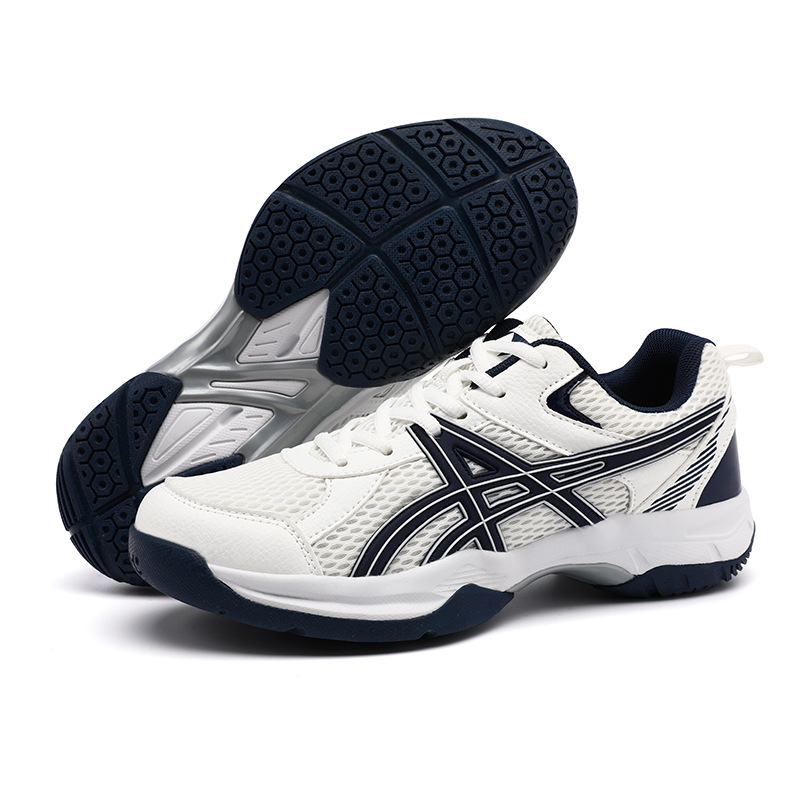 Nuevos zapatos transfronterizos de bádminton de malla transpirable de verano, competencia de combate real profesional, zapatos de carrera nocturna para estudiantes masculinos y femeninos