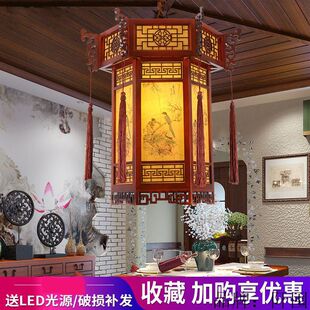 中式仿古实木宫廷宫灯复古灯笼中国风寺庙祠堂长廊古典茶楼饭店灯-阿里巴巴