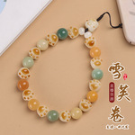 白玉菩提猫爪手机链挂件手腕绳防丢防滑挂饰解压盘玩饰品工厂直供