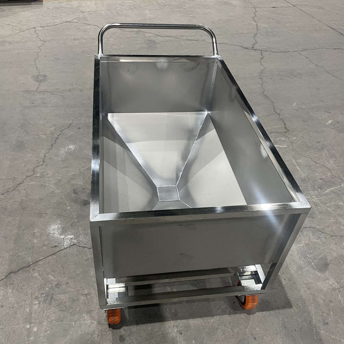 不锈钢料车锥形吸料漏斗可移动塑料颗粒通用锥形料斗