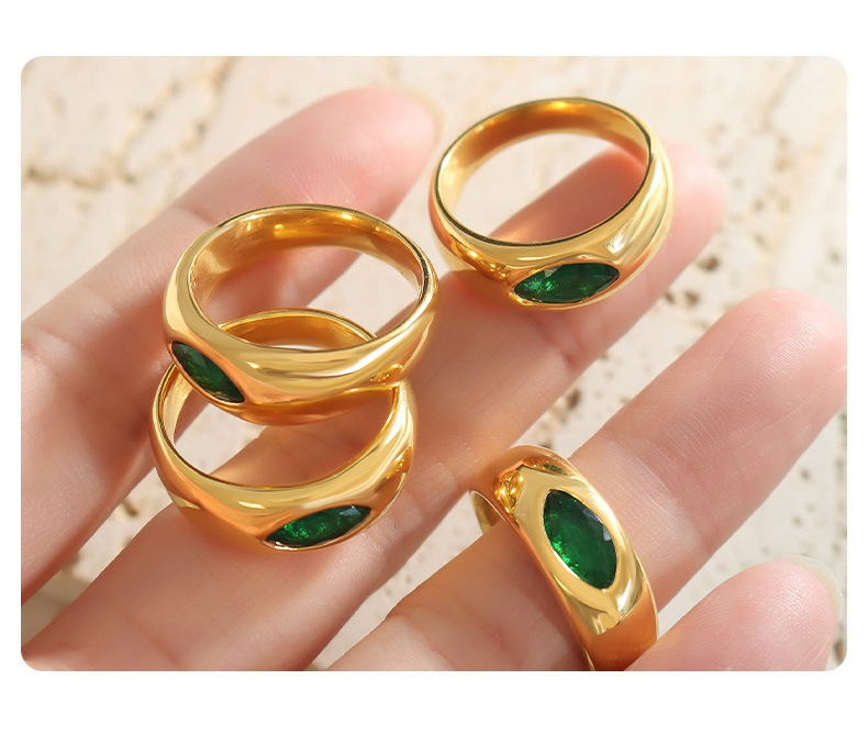 Ethnic Style Geometric Titanium Steel Plating Rings 1 Piece