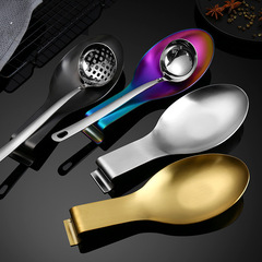 跨境西餐盤置物盤 不鏽鋼酒店擱盤 餐廳酒店火鍋鏟湯雙勺托架單勺