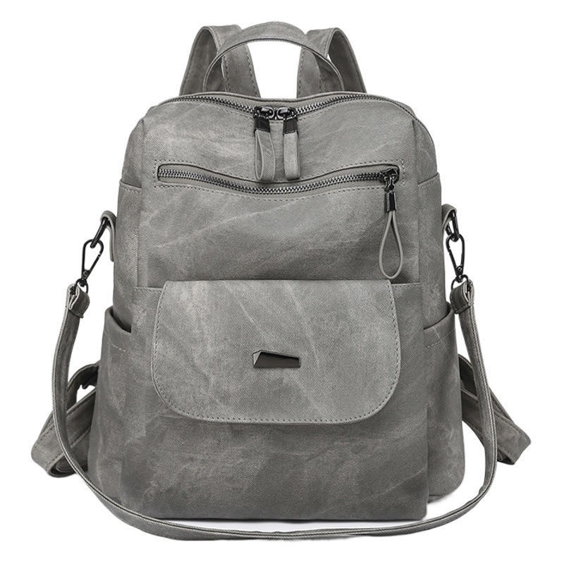 Zhenli Cross-Border Wholesale Large-Capacity Cross-Border Women's Casual Backpack Double Shoulder Women's Bag Retro Backpack for Women