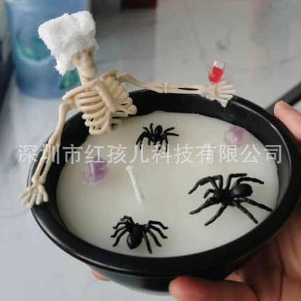 Halloween skull candle decoration Gothic retro suitable for family bar dining table