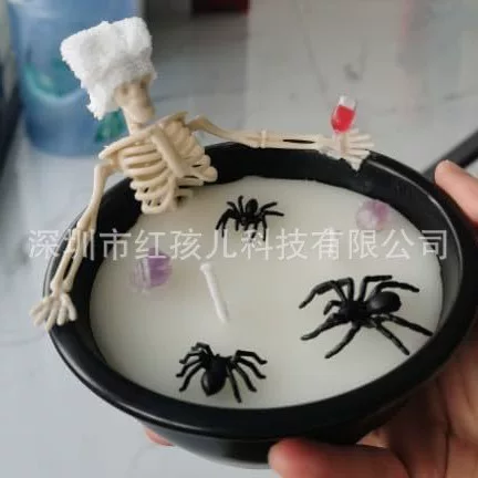 Halloween skull candle decoration Gothic retro suitable for family bar dining table