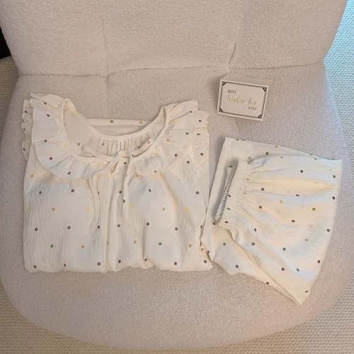 Sweet Polka Dot Tank Top Shorts Pajamas Women's Set Summer 2025 New Style One-Piece Home Wear Two-Piece Set