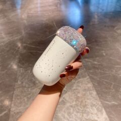 ミニ韓国式保温カップ高颜値にドリル304ステンレスカップ携帯カップメーカー直販クロスボーダー熱売