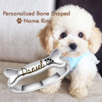 【5折】狗狗s925银戒指女时尚简约不开口指环可个性刻字戒指