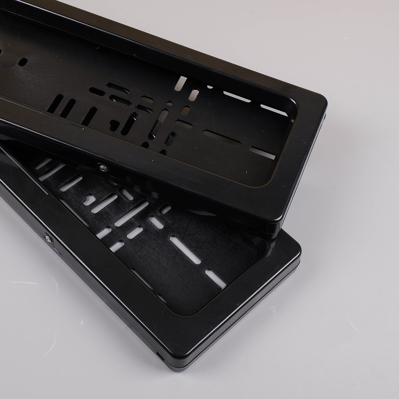 Cross-Border Carbon Fiber License Plate Frame European Standard Plastic Curtain Cover License Plate Frame Abs Plastic Chassis Modified License Plate Holder
