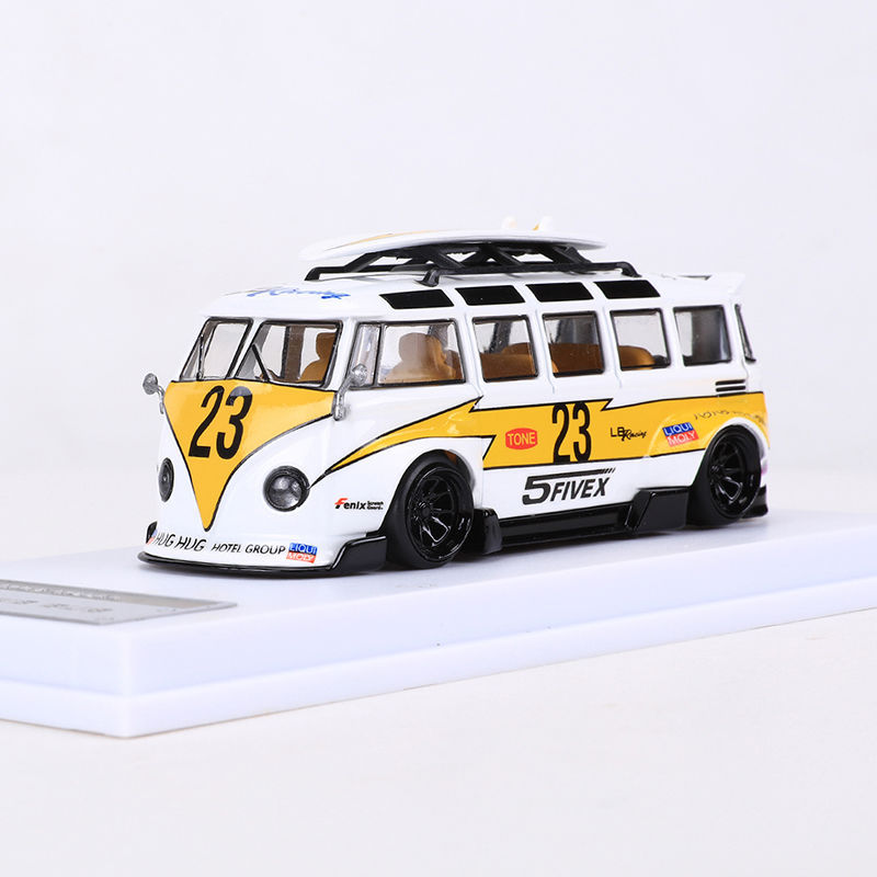 LMLF 1:64 RWB Volkswagen Bus VW T1 Lightning Coating Wide Body Modified Simulation Alloy Car Model