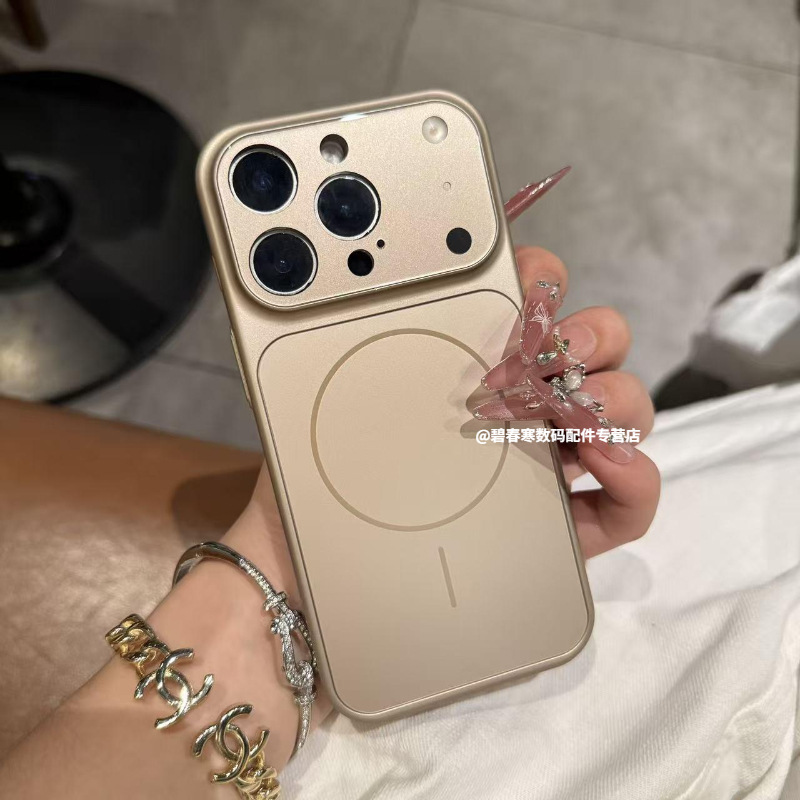 秒变17大视窗适用17promax手机壳新款16pro带镜头膜iPhone15promax康宁磨砂玻璃15简约磁吸14/13全包保护套男|undefined