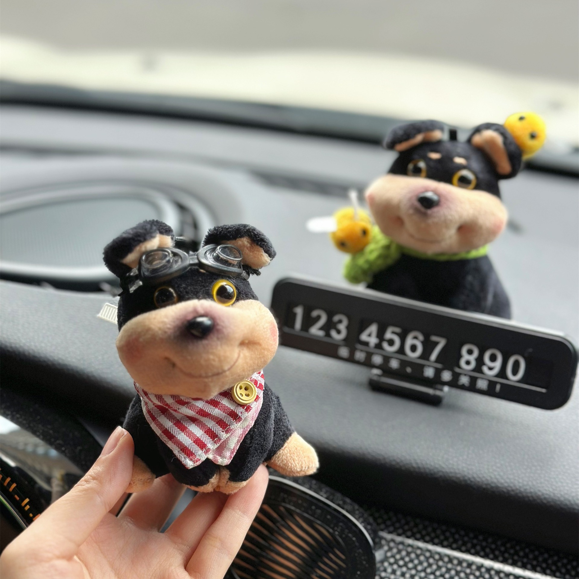 Tarjeta de teléfono móvil abeja cachorro estacionamiento temporal lindo decoración de automóvil de alta calidad regalo creativo 2024 nuevo