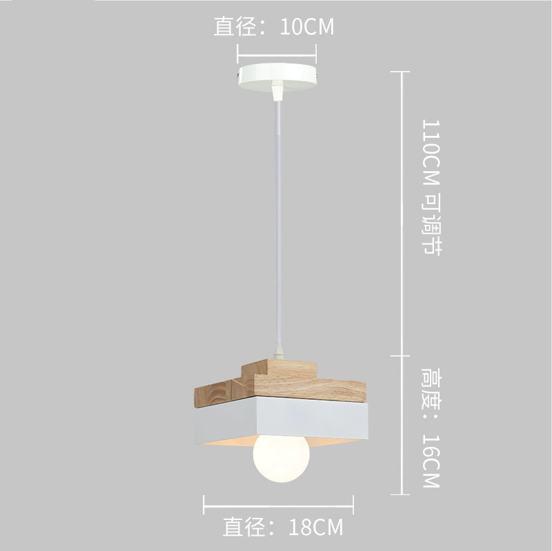 Modern and minimalistic creative wooden LED bar square ceiling lamp…