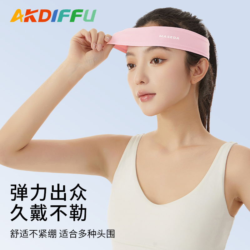 Nueva banda deportiva de yoga sudor absorción turbante mujer correr bádminton anti-transpirante fitness salto de cuerda guía sudor antitranspirante banda para el cabello