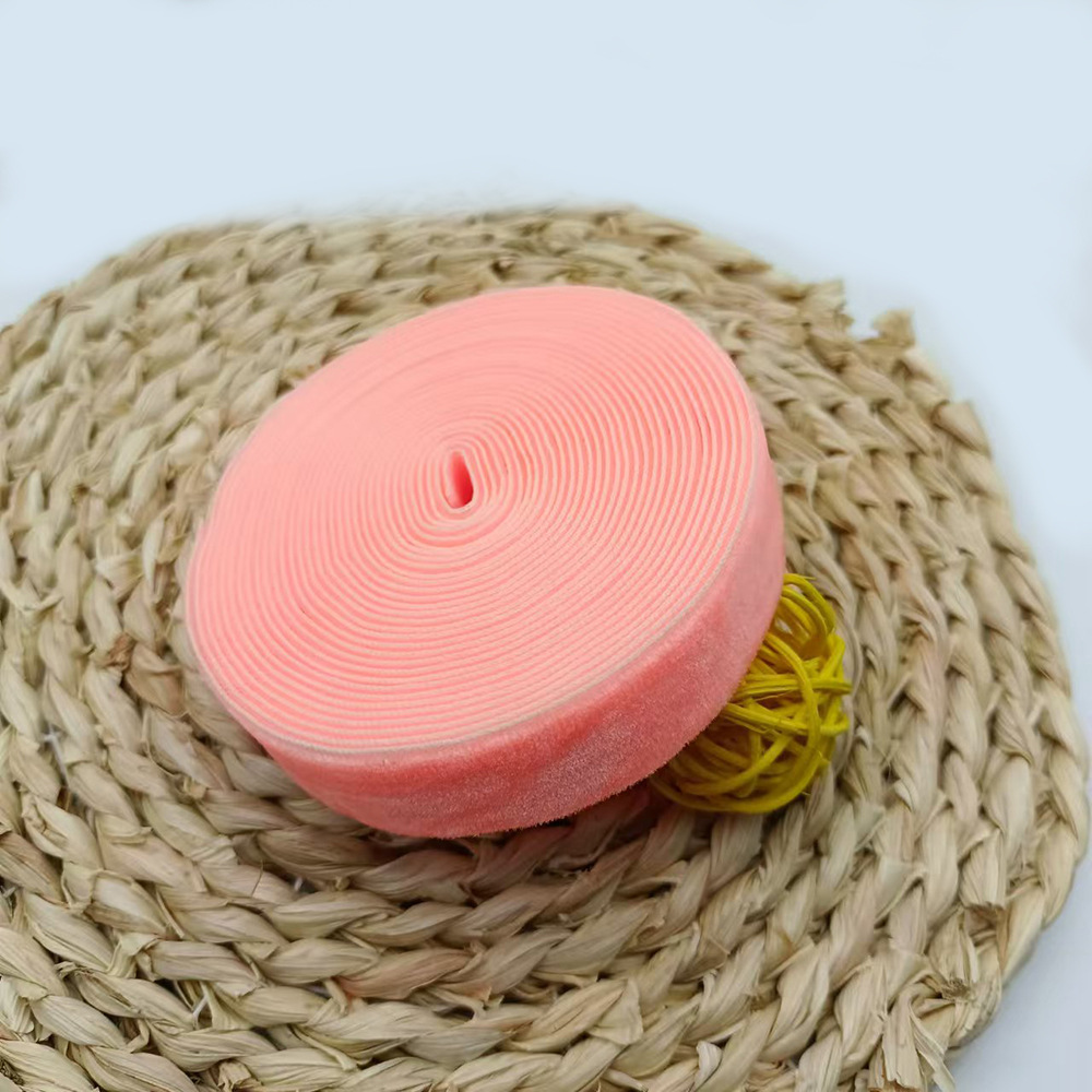 2cm unilateral banda de flocado ropa hecha a mano DIY accesorios, regalo de pastel embalaje de seda de terciopelo