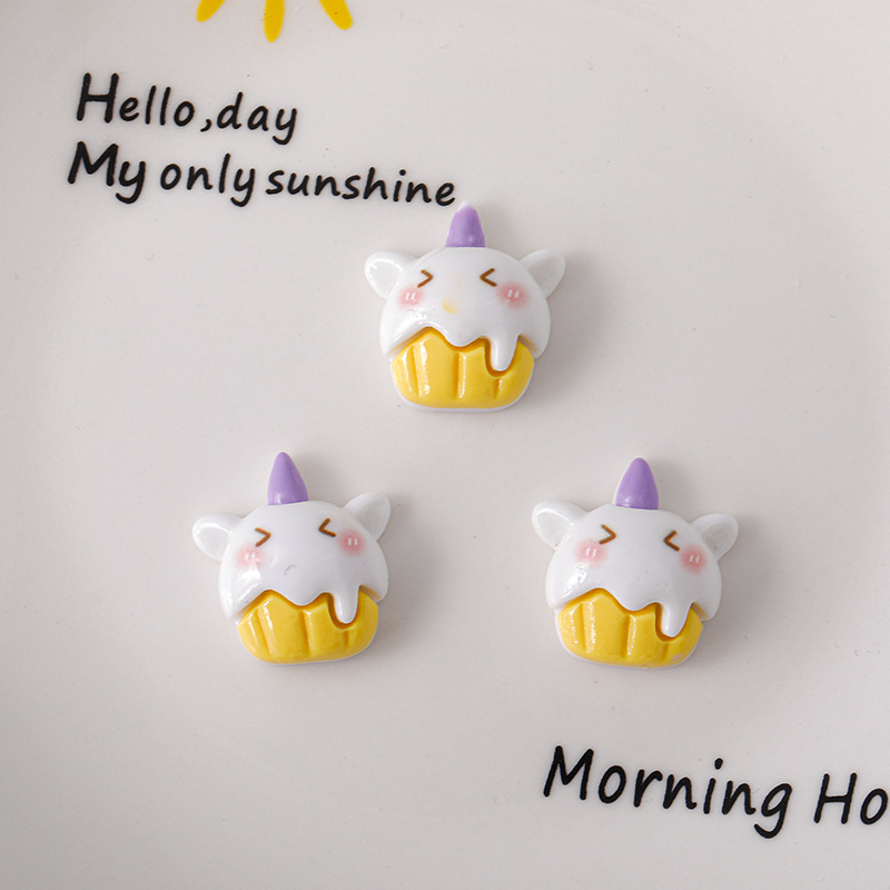 Unicornio estrella de dibujos animados DiDi accesorios de resina crema pegamento para el cabello de la caja del teléfono móvil agujero agujero hebilla material de pegatina de refrigerador