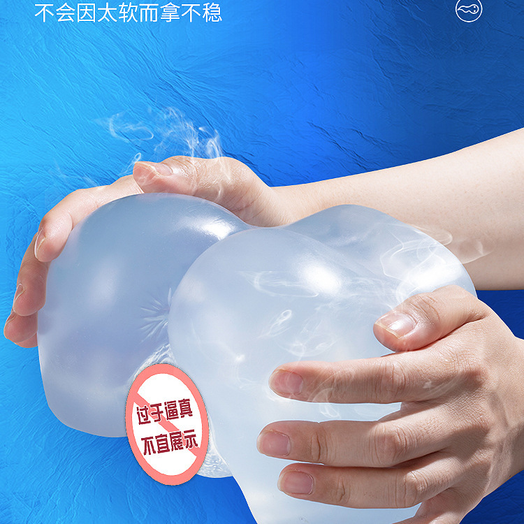 Men’s Transparent Molded Masturbation Cup, Manual TPE Textured Sleeve, Adult Sex Toy — detail image 10