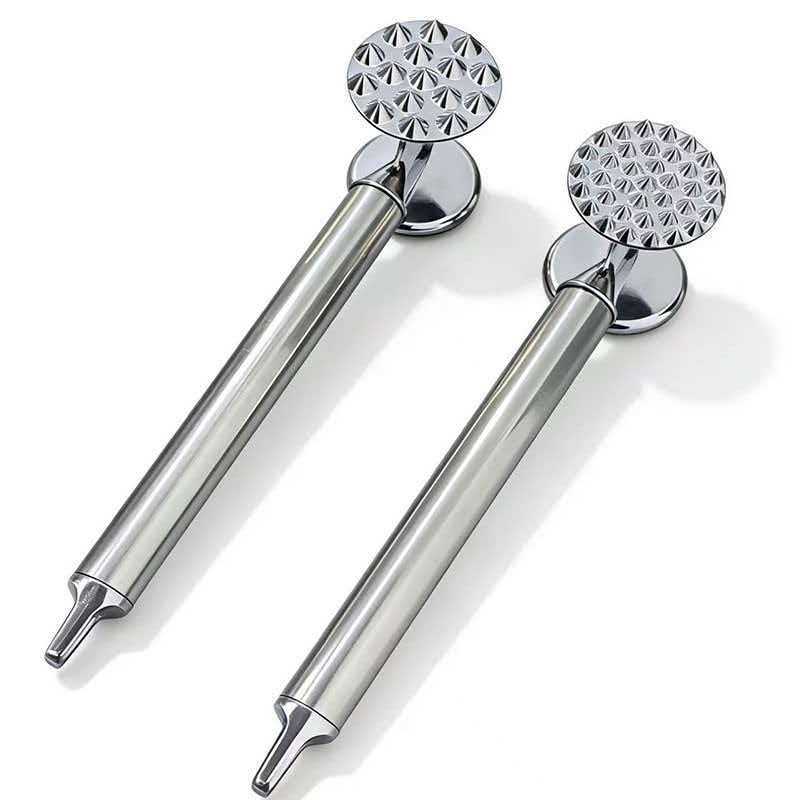 Stainless steel double-sided meat tenderizer, household meat tenderizer, steak hammer, multifunctional kitchen cooking hammer
