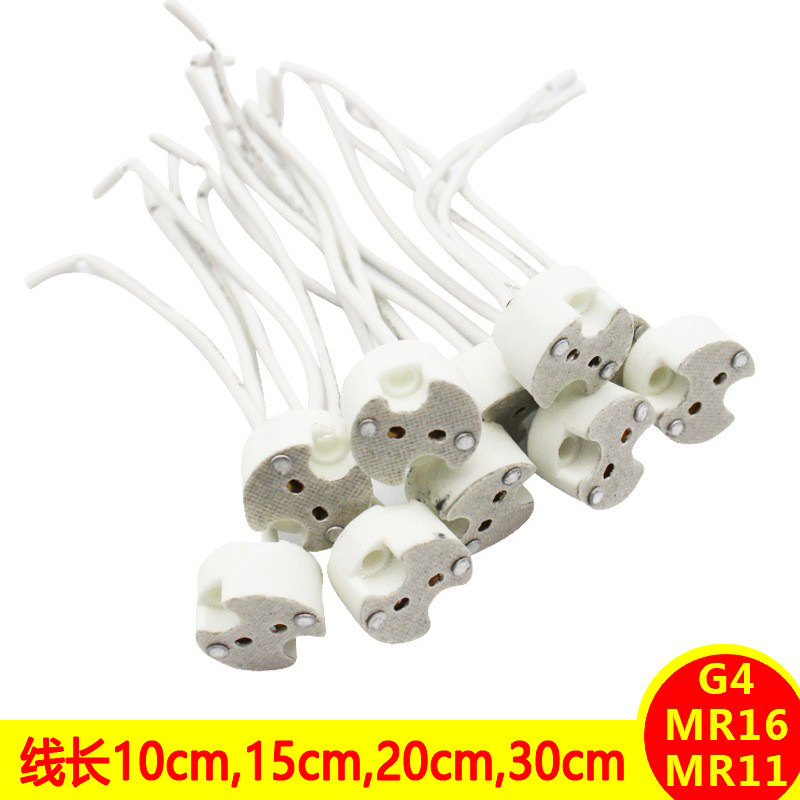 Mr16 Pin Lamp Holder G4 Ceramic Head Crystal Lamp Lamp Cup Spotlight Accessories Led Ceramic Lamp Holder Ceramic Material