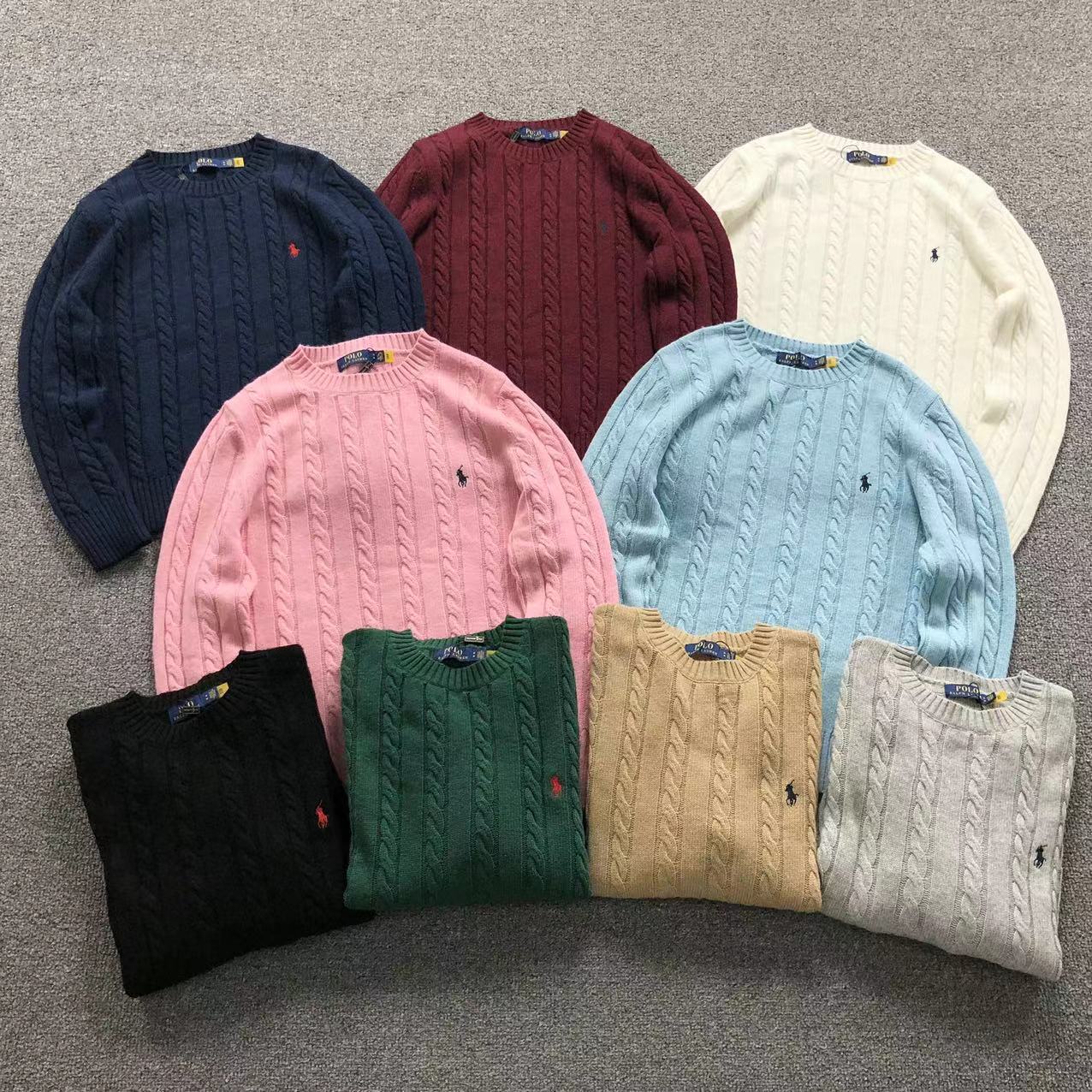 Fuente de alta versión Paul otoño ropa de hombre de cuello redondo chaqueta chaqueta camiseta de punto suéter de pony casual un cabello