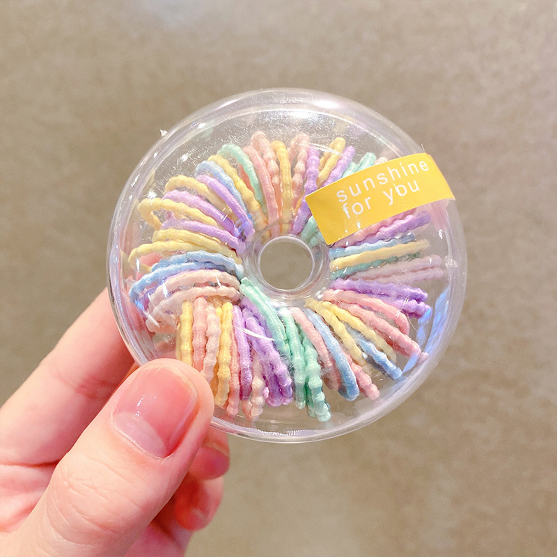 Cuerda de pelo de los niños no daña el pelo banda de goma elástica alta Banda de goma colorida de las niñas cabeza cuerda accesorios para el cabello del bebé 2023 Nuevo