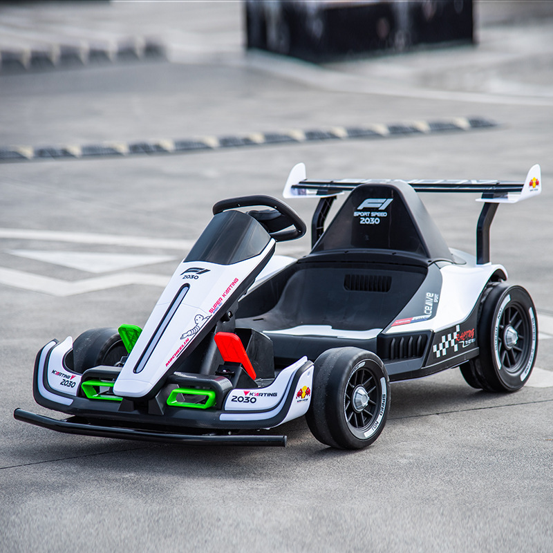 Niños eléctrico Kart drift coche control remoto pista coche eléctrico ATV diez años de edad, niño práctico coche eléctrico