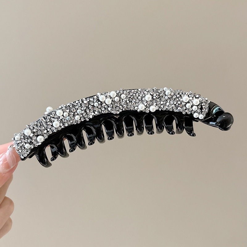 Temperamento coreano satén clip de agarre de cola de caballo femenino artefacto flojo natural plegado adornos de cabello salvajes fijos image 25