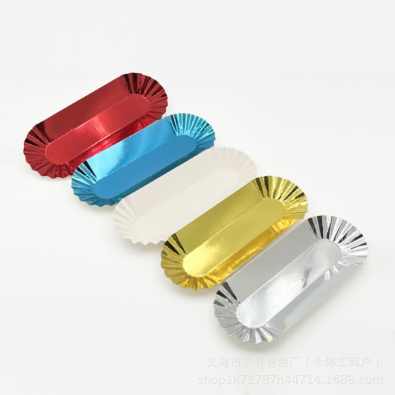 Comercio exterior transfronterizo desechable de papel salchicha mariposa dorada película de aluminio impermeable a prueba de aceite plato de perros calientes