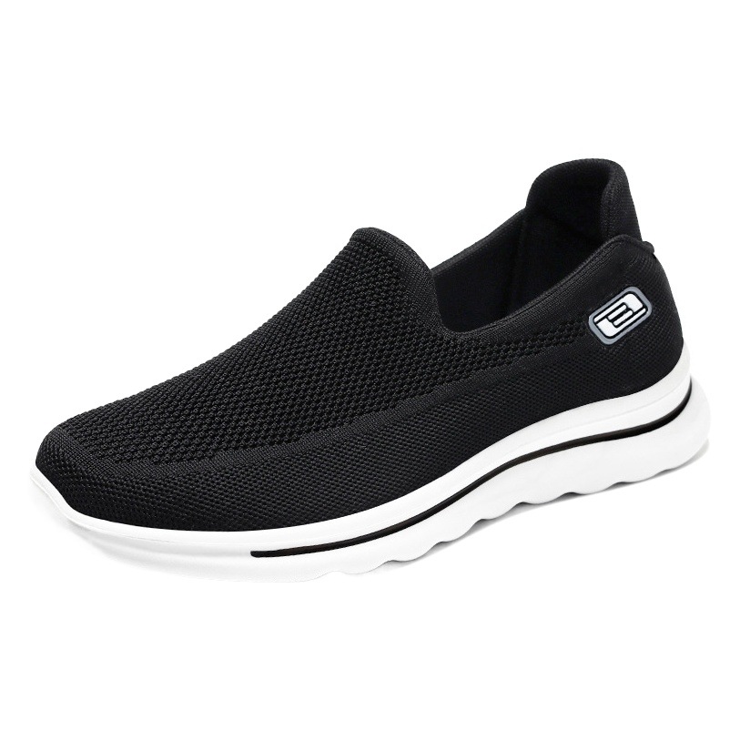 Zapatos de hombre 2024 primavera nueva superficie de malla tejida de vuelo zapatos cómodos solos fábrica directa suave inferior transpirable casual zapatos para caminar