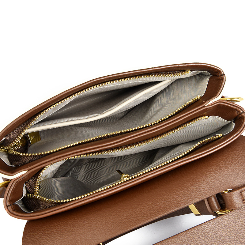 2024 New Genuine Leather Women's Doctor Bag - Stylish Versatile Commuter Shoulder Handbag - Thumbnail 4