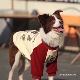 大狗狗衣服秋冬加绒加厚金毛红色衣服边牧拉布拉多德牧喜庆中大型
