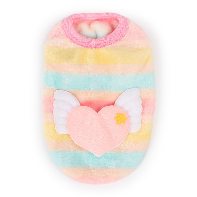 Nueva ropa de mascotas de flanela de dibujos animados animales casuales chaleco de perro pequeño perro de invierno ropa cálida y gruesa