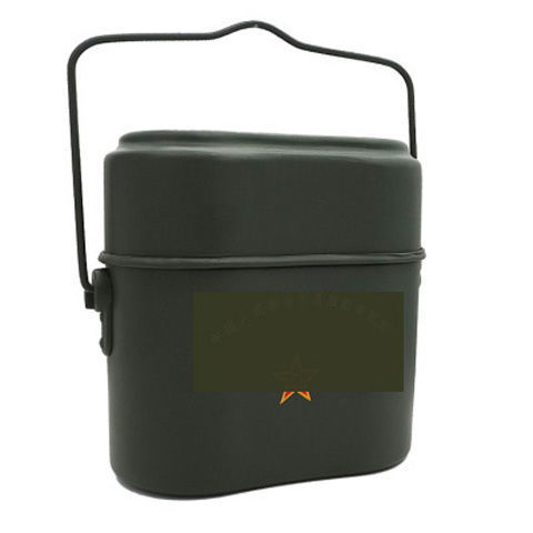 Bento alemán ventilador militar caja de almuerzo vintage nostálgico al aire libre multi-funcional caja de almuerzo traje hervidor de aluminio barbacoa caja de almuerzo