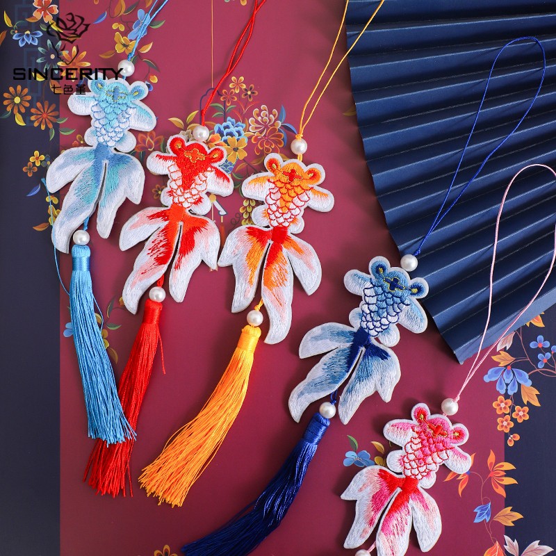 Año Nuevo siete colores Koi alto nivel colgante Fulong accesorios decoraciones para el hogar bordas