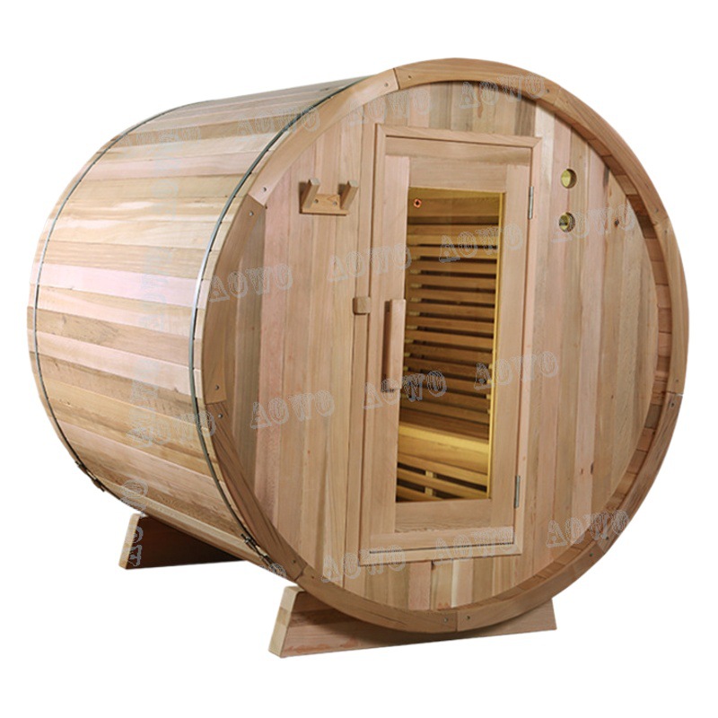 Al Aire Libre barril sauna sala de madera de cedro material seco sala de vapor al aire libre jardín sudoración multi-Persona sauna caja de vapor