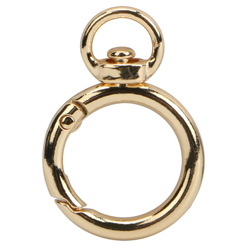 Manufacturer wholesale hardware jewelry spring buckle ring pendant diy pendant metal key chain accessories alloy circle buckle