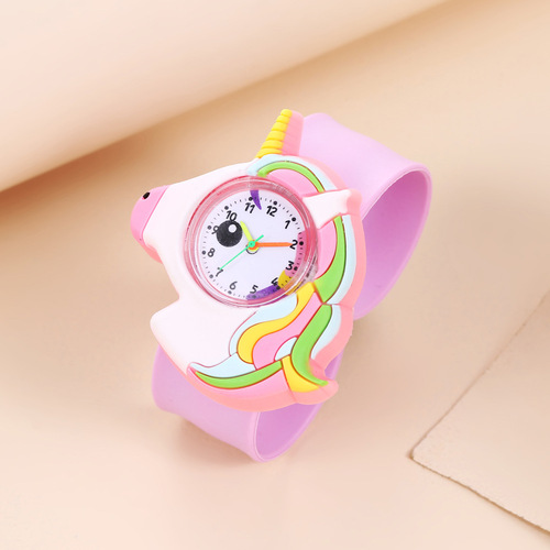 Children's watch cute cartoon crocodile little unicorn quartz watch toy boy girl pat watch
