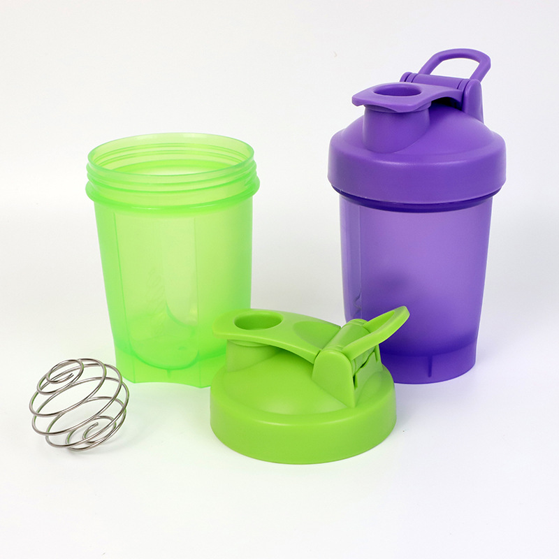 Multicolor transfronterizo 350ml taza de agitación de proteínas en polvo taza de agitación con tapa de flip de acondicionamiento físico con mano para beber taza de agua deportiva directa