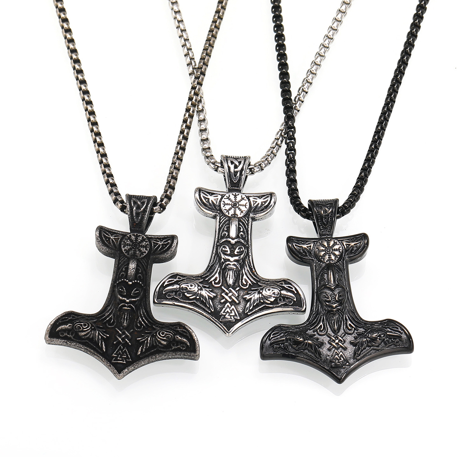 ethnic retro carved brand pendant hip-hop style