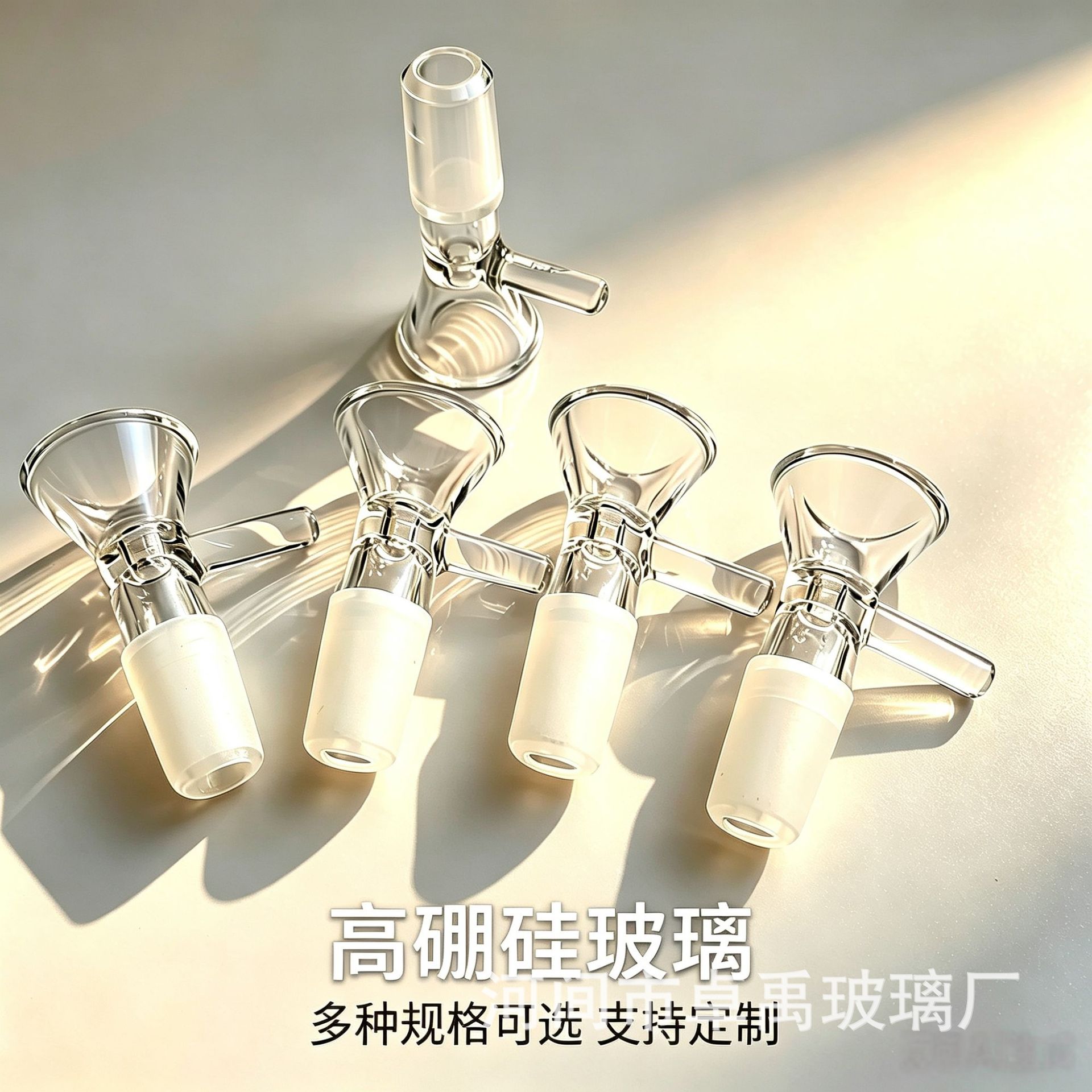 美式玻璃烟斗水烟烟具套装高硼硅玻璃烟斗14mm香烟转接头烟嘴批发