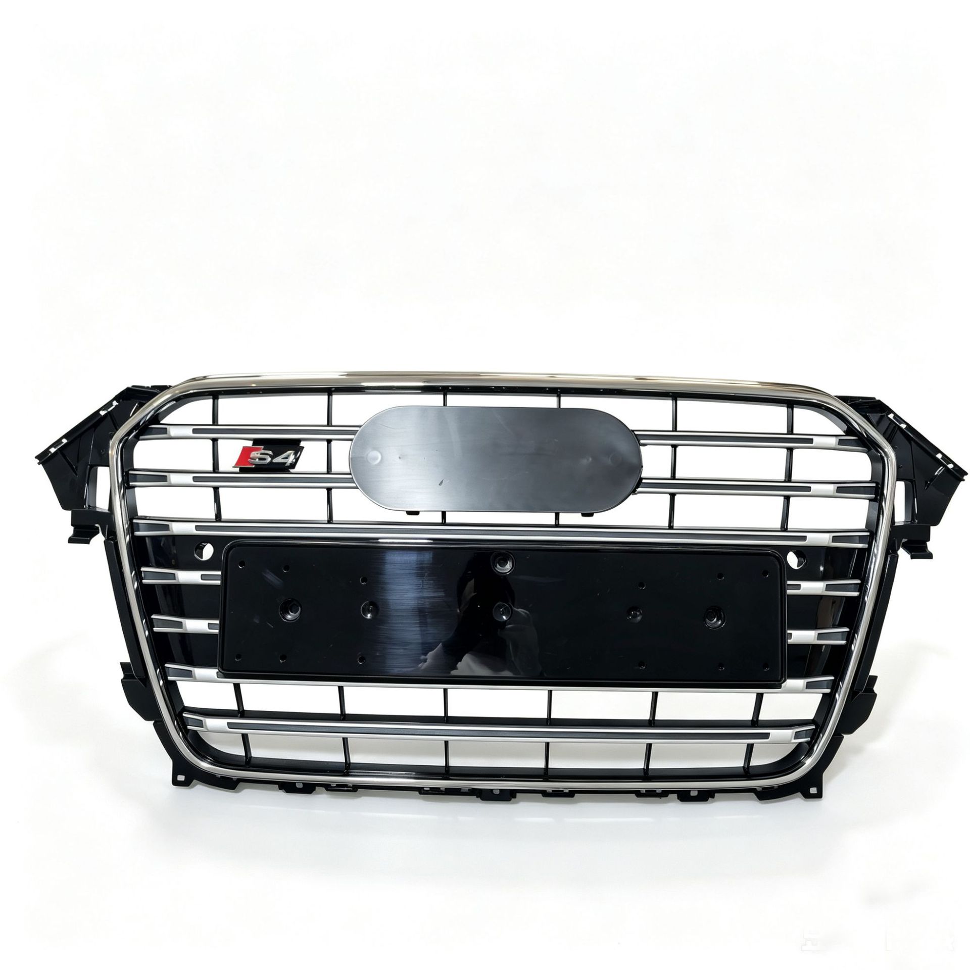 S4 Style Front Grille with Chrome and Glossy Black Finish for 2013-2016 Audi A4 S4 B8.5