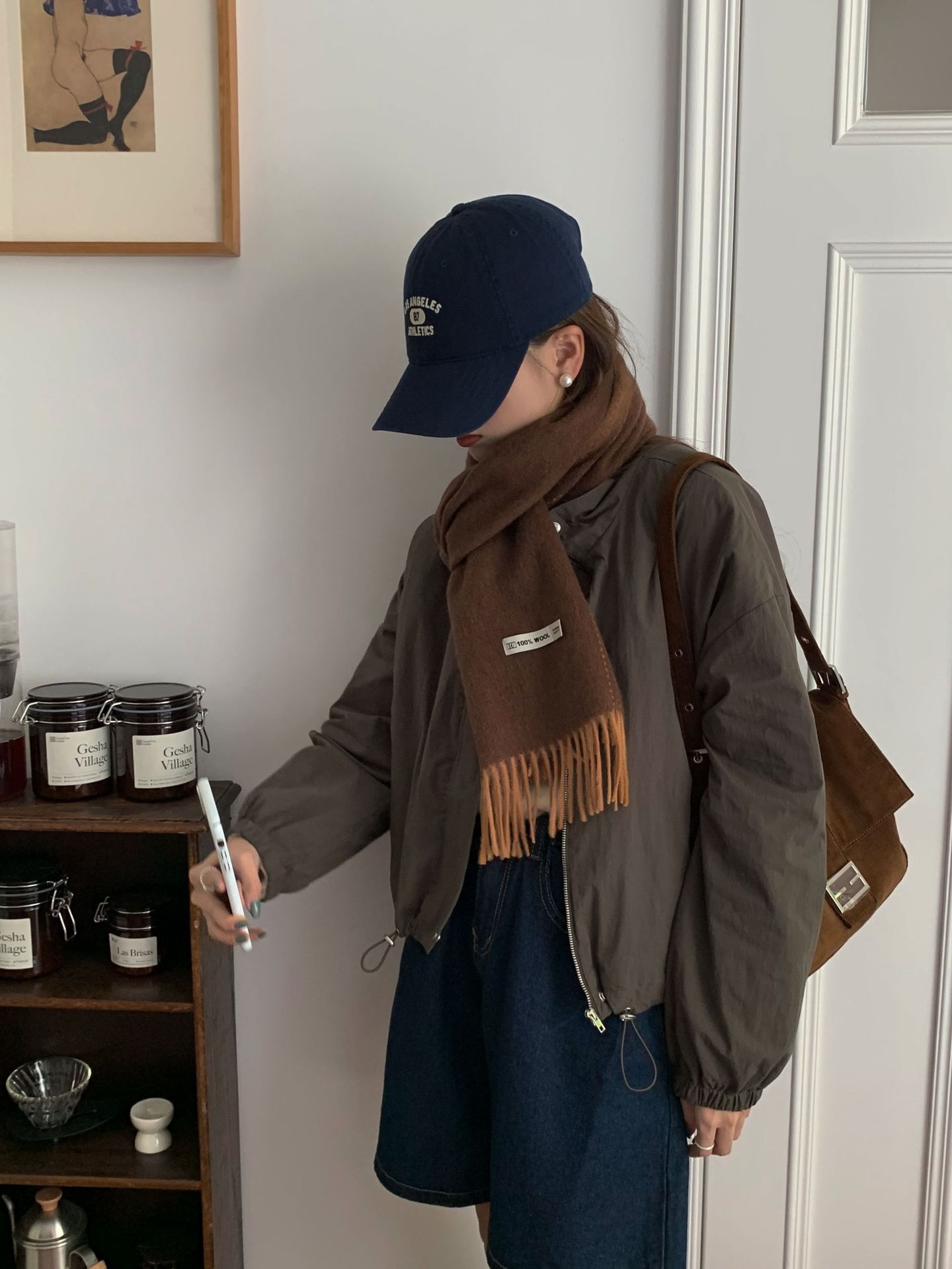 Sciarpa da coppia in edizione stretta, calda, versatile, coreana, invernale, da donna, in 100% lana, tinta unita, semplice, double face_voghion.com